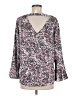 Roz & Ali 100% Polyester Purple Long Sleeve Blouse Size M - photo 2