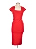 Boohoo Solid Red Cocktail Dress Size 10 - photo 1