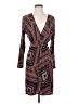 Veronica M. Print Brown Casual Dress Size S - photo 1