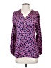 Escapada 100% Rayon Pink Blue Long Sleeve Blouse Size S - photo 1