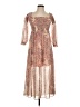 Unbranded 100% Polyester Paisley Brown Tan Casual Dress Size S (estimated) - photo 1