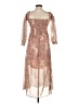 Unbranded 100% Polyester Paisley Brown Tan Casual Dress Size S (estimated) - photo 2