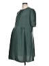 Hatch 100% Polyester Solid Green Casual Dress Size Lg Maternity (3) - photo 1