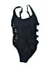 Assorted Brands Solid Black One Piece Swimsuit Size S - photo 2