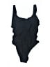 Assorted Brands Solid Black One Piece Swimsuit Size S - photo 1