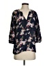 Joie 100% Silk Floral Black 3/4 Sleeve Silk Top Size S - photo 1