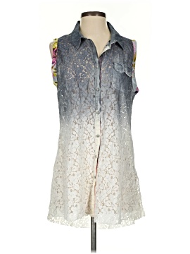 Aratta Silent Journey Sleeveless Button Down Shirt