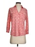 J. McLaughlin Paisley Pink 3/4 Sleeve Button-Down Shirt Size S - photo 1