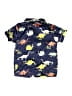 Unbranded Print Blue Short Sleeve Button-Down Shirt Size 120 cm / US 6X - photo 2