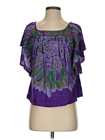 Language Short Sleeve Blouse (view 1)