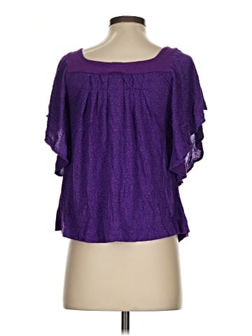 Language Short Sleeve Blouse (view 2)
