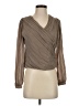 Drew 100% Polyester Brown Long Sleeve Blouse Size XS - photo 1