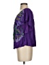 Language Purple Short Sleeve Blouse Size S - photo 5