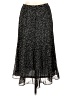 WD.NY 100% Polyester Stars Black Casual Skirt Size L - photo 2