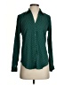 Ann Taylor 100% Polyester Polka Dots Green Long Sleeve Blouse Size XXS - photo 1