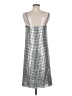 Dodo Bar Or 100% Polyester Houndstooth Silver Cocktail Dress Size EU 40 / US 10 - photo 2