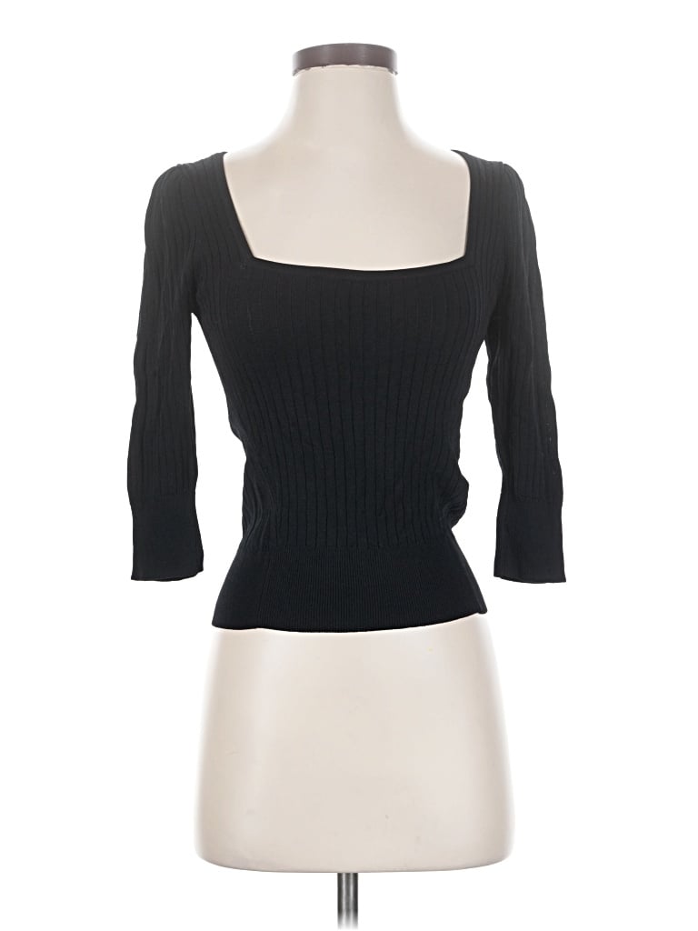 Pre-owned Joie 3/4 Sleeve T-shirt In Black