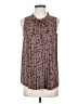 Ann Taylor LOFT 100% Polyester Brown Sleeveless Blouse Size S - photo 1