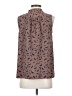 Ann Taylor LOFT 100% Polyester Brown Sleeveless Blouse Size S - photo 2