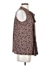 Ann Taylor LOFT 100% Polyester Brown Sleeveless Blouse Size S - photo 4