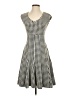 Taylor Houndstooth Gray Casual Dress Size 2 - photo 1