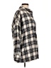 Shein Plaid Brown Long Sleeve Button-Down Shirt Size L - photo 4