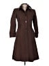 Burberry 100% Viscose Brown Coat Size 6 - photo 1