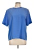Worthington 100% Polyester Blue Short Sleeve Top Size L - photo 1