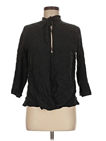 Zara Basic 3/4 Sleeve Button-Down Shirt (view 1)