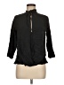 Zara Basic Black 3/4 Sleeve Button-Down Shirt Size M - photo 1