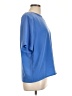 Worthington 100% Polyester Blue Short Sleeve Top Size L - photo 4