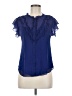 Club Monaco 100% Polyester Blue Short Sleeve Blouse Size M - photo 1