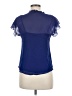 Club Monaco 100% Polyester Blue Short Sleeve Blouse Size M - photo 2
