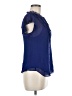 Club Monaco 100% Polyester Blue Short Sleeve Blouse Size M - photo 4