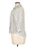 Sim & Sam 100% Rayon Stripes Silver 3/4 Sleeve Button-Down Shirt Size XL - photo 5