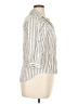 Sim & Sam 100% Rayon Stripes Silver 3/4 Sleeve Button-Down Shirt Size XL - photo 4