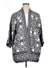 Chico's 100% Polyester Print Black Silver Blazer Size XL (3) - photo 1