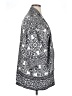 Chico's 100% Polyester Print Black Silver Blazer Size XL (3) - photo 4