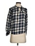 Ann Taylor LOFT Plaid Gray Long Sleeve Blouse Size XS - photo 1