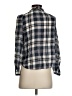 Ann Taylor LOFT Plaid Gray Long Sleeve Blouse Size XS - photo 2