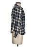 Ann Taylor LOFT Plaid Gray Long Sleeve Blouse Size XS - photo 4
