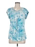 Daniel Rainn Teal Short Sleeve Blouse Size M - photo 1