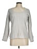 White House Black Market Chevron-herringbone Silver Pullover Sweater Size M - photo 1
