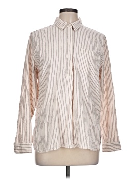 Madewell Flannel Classic Ex-Boyfriend Button-Back Shirt in Stripe