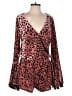 Buddy Love 100% Polyester Animal Print Brown Pink Romper Size M - photo 1