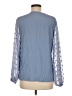 Shein Blue Long Sleeve Blouse Size 6 - photo 2