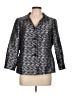 Nina Mclemore Houndstooth Gray Blazer Size 12 - photo 1