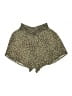 H&M 100% Viscose Animal Print Gold Shorts Size L - photo 1