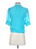 1.State 100% Polyester Teal Short Sleeve Blouse Size XXS - photo 2