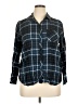 Well Worn Plaid Blue Long Sleeve Button-Down Shirt Size XL - photo 1